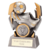 Flashbolt Football Resin Award Silver 100mm