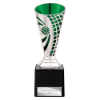 Defender Football Trophy Cup Silver & Green 170mm