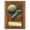 Cobra Plaque Football Boot & Ball Award Walnut 125mm