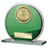 Seismic Superstar Football Circle Plaque Green & Silver 105mm