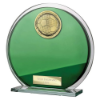 Seismic Superstar Football Circle Plaque Green & Silver 145mm