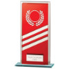 Talisman Multisport Mirror Glass Award Red & Silver 180mm (8mm Thick)