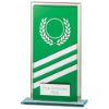 Talisman Multisport Mirror Glass Award Green & Silver 140mm (8mm Thick