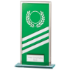 Talisman Multisport Mirror Glass Award Green & Silver 160mm (8mm Thick