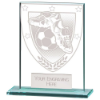 Millennium Football Boot & Ball Jade Glass Award 110mm