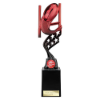 Innov8 Rugby Plastic Trophy Red & Black 275mm