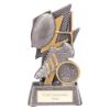 Strike Bolt Rugby Award Antique Silver & Gold 130mm