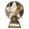 Pulse Star Rugby Award Antique Silver & Gold 120mm
