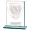 Millennium Rugby Jade Glass Award 80mm