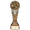 Ikon Tower Cricket Batsman Award Antique Silver & Gold 200mm