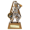 Immense Cricket Batsman Award Antique Gold & Silver 150mm