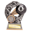 Blast Out Pool Award Antique Silver & Gold 120mm