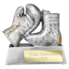 Power Boxing Resin Award Antique Silver 120mm