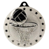 Cascade Stars Netball Medal Silver 50mm