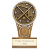 Ikon Tower Hockey Plaque Award Antique Silver & Gold 125mm