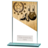 Mustang Ten Pin Bowling Jade Glass Award 140mm