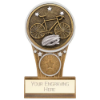 Ikon Tower Cycling Plaque Award Antique Silver & Gold 125mm