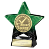 Superstar Attendance Award Green & Black 110mm