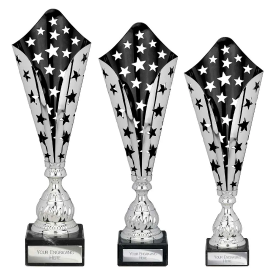 Galaxy Laser Trophy Silver & Black