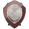 Reward Shield & Front Mahogany & Silver 150mm
