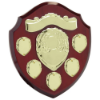 Mountbatten Annual Shield Rosewood & Gold 5yr 205mm