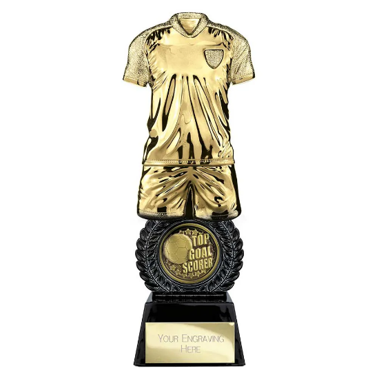 Intensity Football Top Scorer Award Gold & Carbon Black 260mm