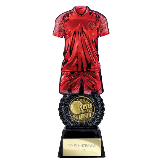 Intensity Football Player of Month Award Red & Carbon Black 260mm