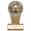 Ikon Tower Thank you Coach Plaque Award Antique Silver & Gold 125mm