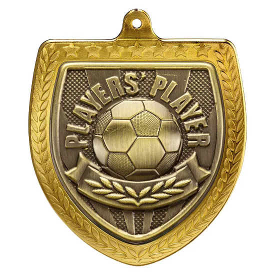 Cobra Football Players Player Shield Medal Gold 75mm