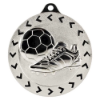 Cascade Stars Football Boot & Ball Medal Silver 70mm