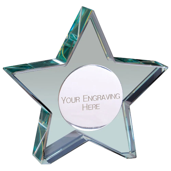 Aurora Jade Star Glass Award 95mm (18mm Thick)