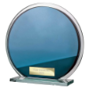 Seismic Multisport Circle Mirror Glass Blue & Silver 145mm (8mm Thick)