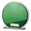 Seismic Multisport Circle Mirror Glass Green & Silver 145mm (8mm Thick