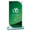 Seismic Multisport Mirror Glass Award Green & Silver 190mm (8mm Thick)