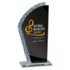 Hawk Glass Award Black & Silver 165mm (5mm Thick)