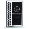 Titanium Mirrored Glass Award Black 160mm (8mm Thick)