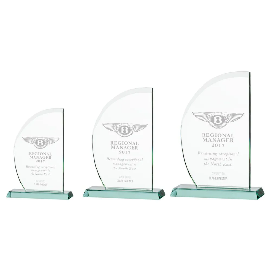 Jade Impulse Wave Glass Award