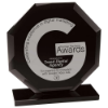 Octave Glass Award Jet Black 150mm  (10mm Thick)