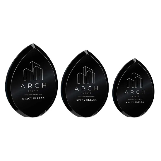 Supremacy Crystal Award Carbon Black