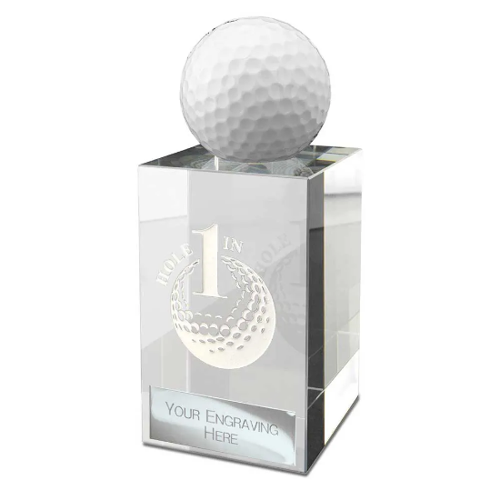 Hole in One Golf Ball Holder Crystal 80mm (50mm Width)