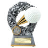 Blast Out Golf Ball Resin Award Antique Silver 155mm