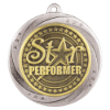 Superstar Star Performer Medal Silver 60mm