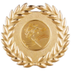 Classic Wreath Medal Gold 60mm