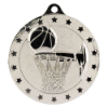 Cascade Stars Basketball Medal Silver 50mm