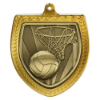 Cobra Netball Shield Medal Gold 75mm