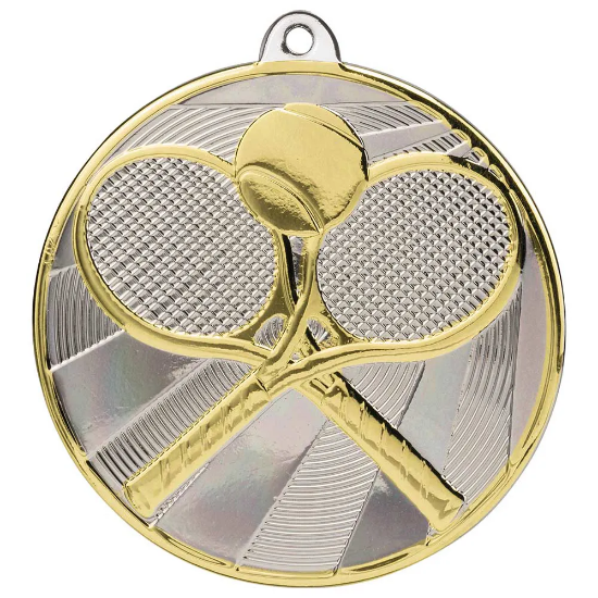 Premiership Tennis Medal Gold & Silver 60mm