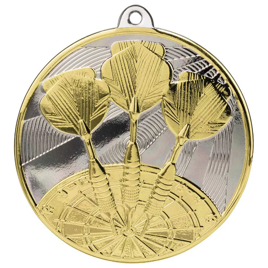 Premiership Darts Medal Gold & Silver 60mm