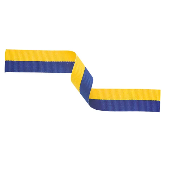 Medal Ribbon Yellow & Blue 395x22mm