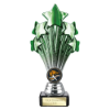 5 Star Trophy Green and Silver 190mm