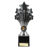 5 Star Trophy Black and Silver 220mm